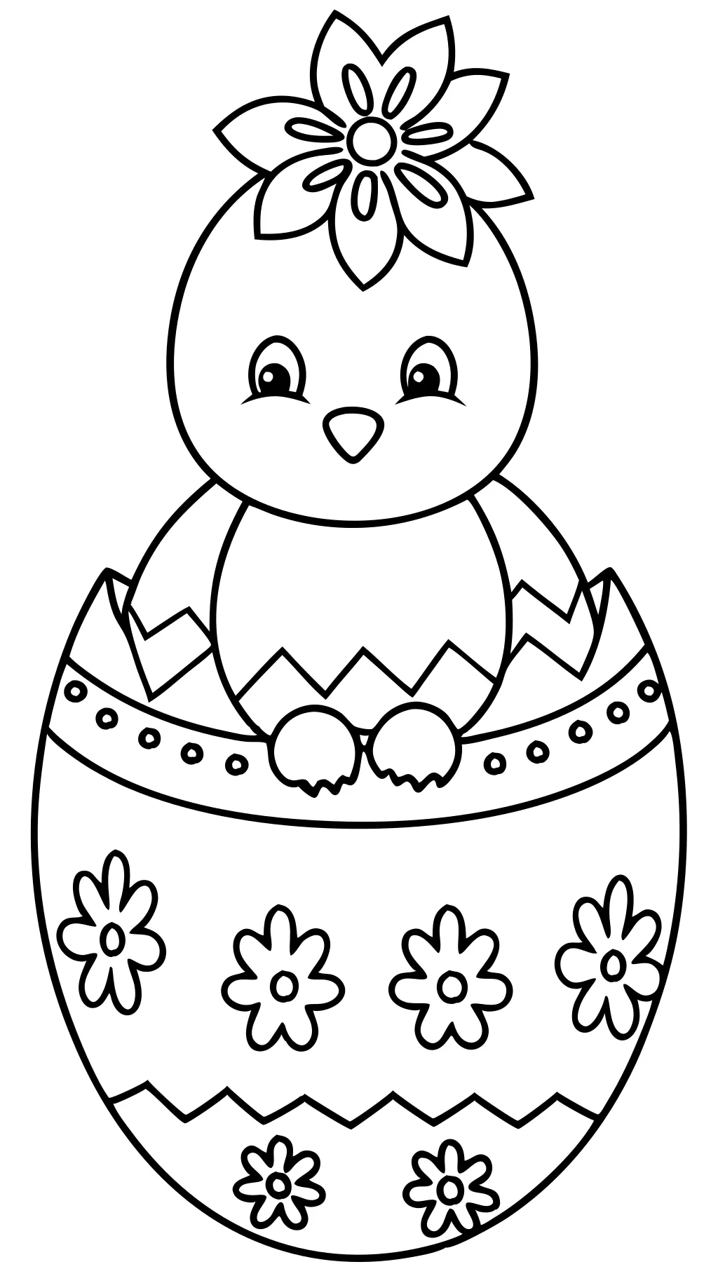 easter chick coloring page